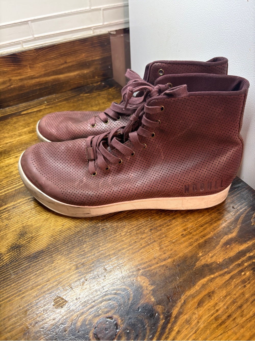 NOBULL Burgundy High Top Court Trainer M11/W12.5